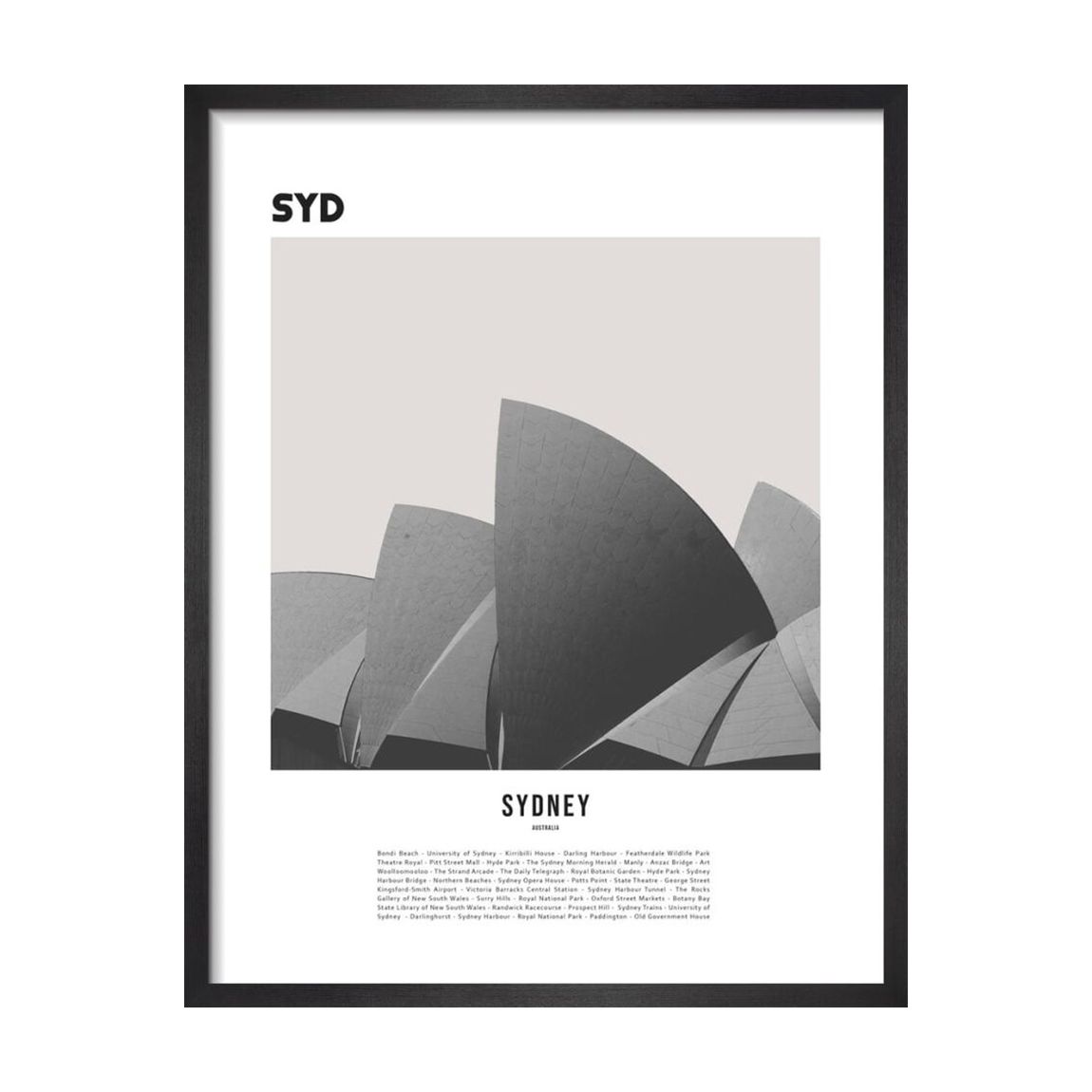 Sydney Framed Print main product photo
