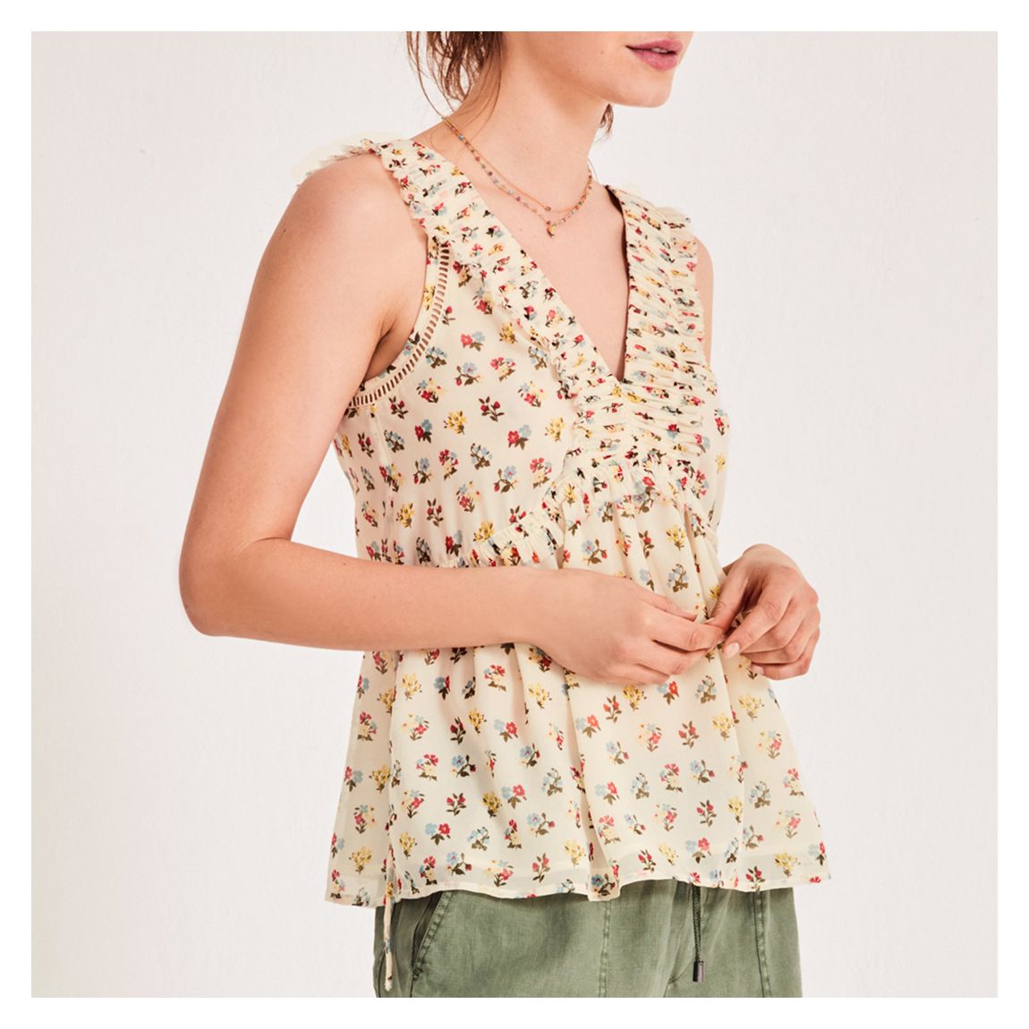 Multi Floral Rickie Cami Top main product photo