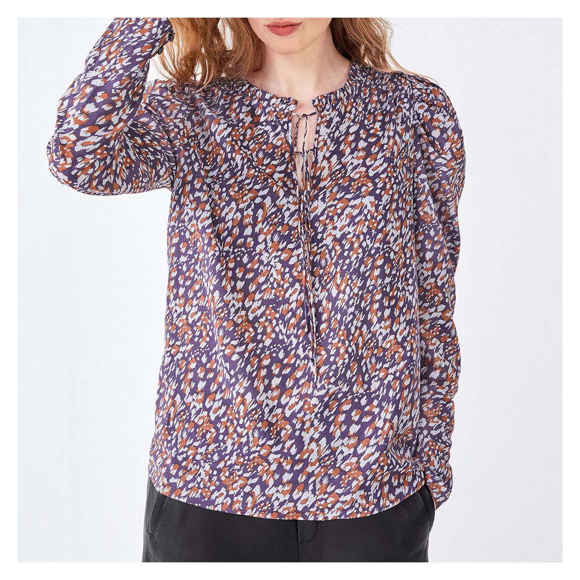 Purple Leopard Mirabel Cotton Top main product photo
