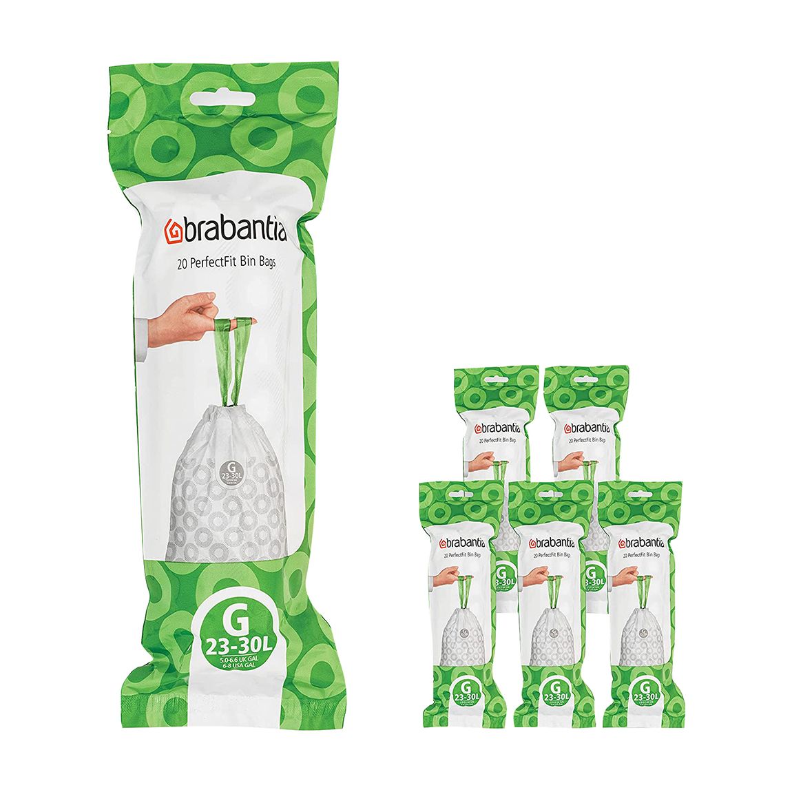 PerfectFit Bags, Code G, 23-30L,120 Bags main product photo