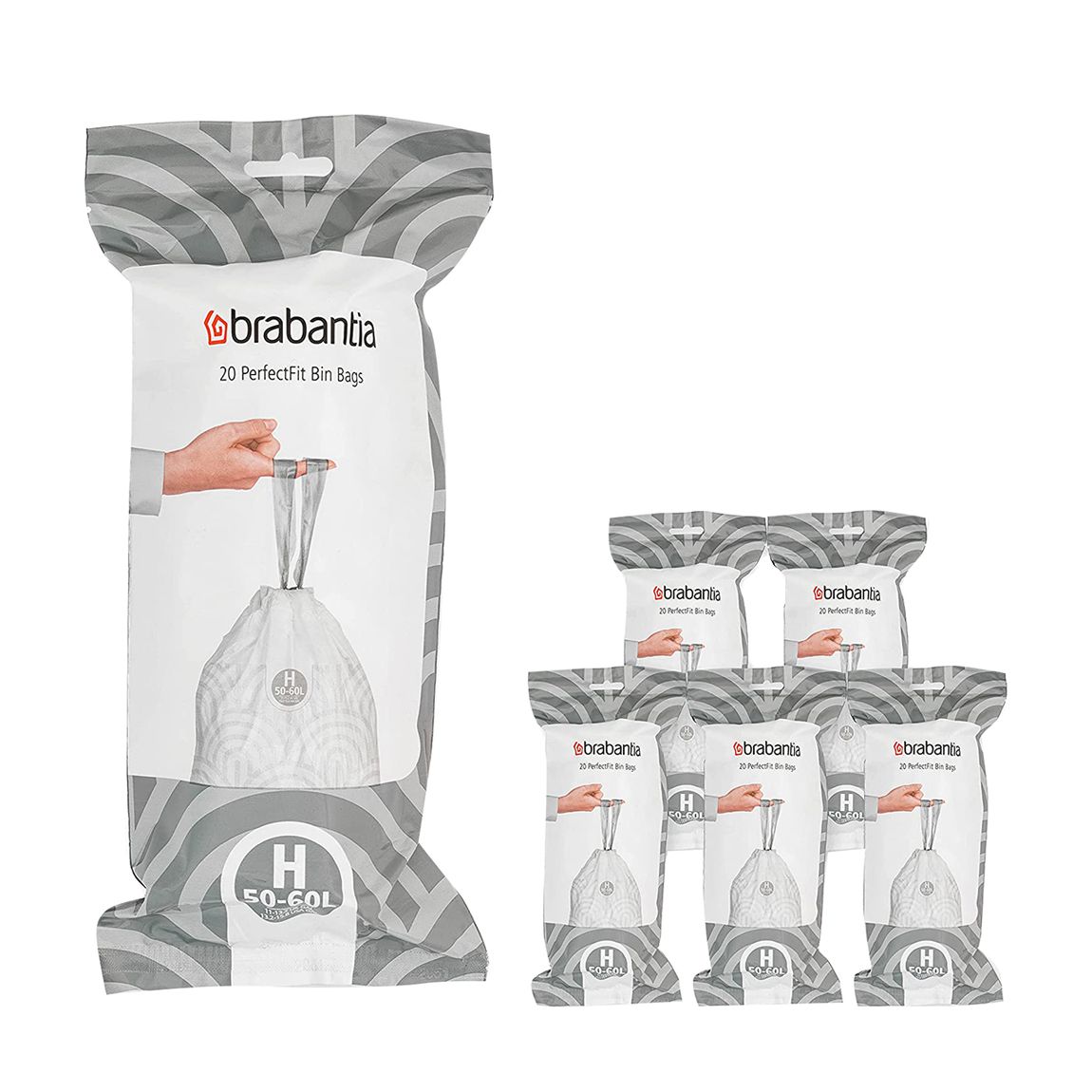 PerfectFit Bags, Code H, 50-60L,120 Bags main product photo