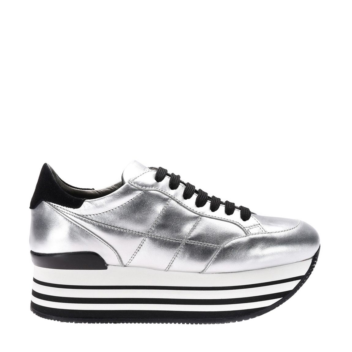 Silver And Black Platform Sneakers main product photo