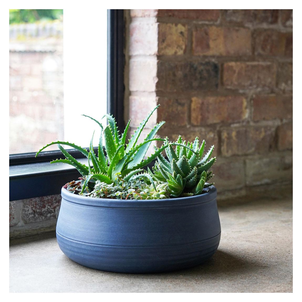 Kew Handthrown Statement Bowl Azurite, 38cm main product photo