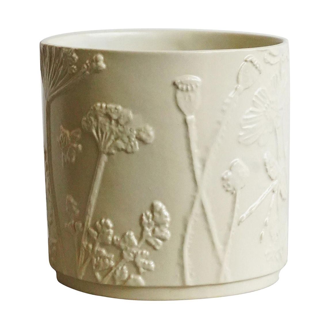 Kew Stoneware Meadow Planter Ivory, 8cm main product photo