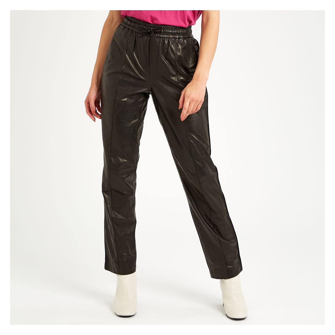 Black Farris Leather Trouser main product photo