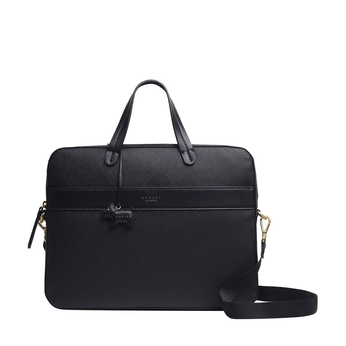 Black Essex Road Medium Zip Laptop Bag main product photo