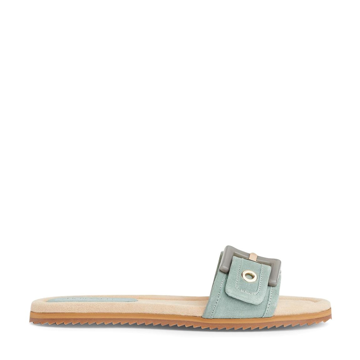 Pale Blue Suede Robyn Mule Sandals main product photo