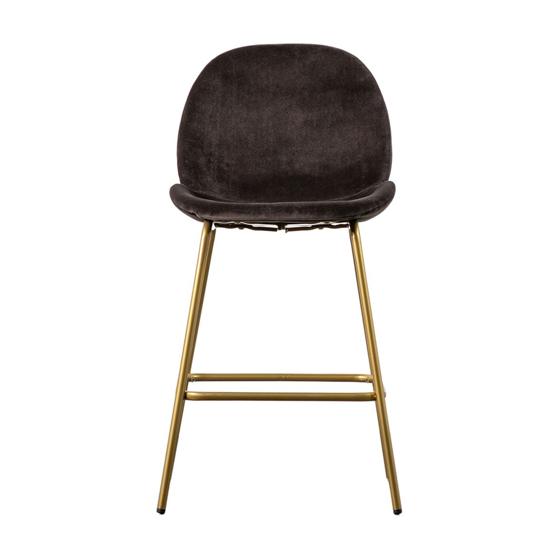 Set of 2 Belmont Stools, Chocolate Brown Velvet main product photo