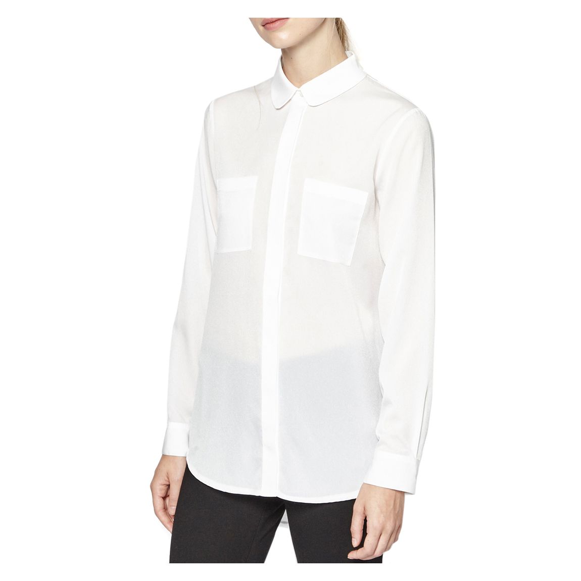 White Polly Front Pocket Shirt main product photo