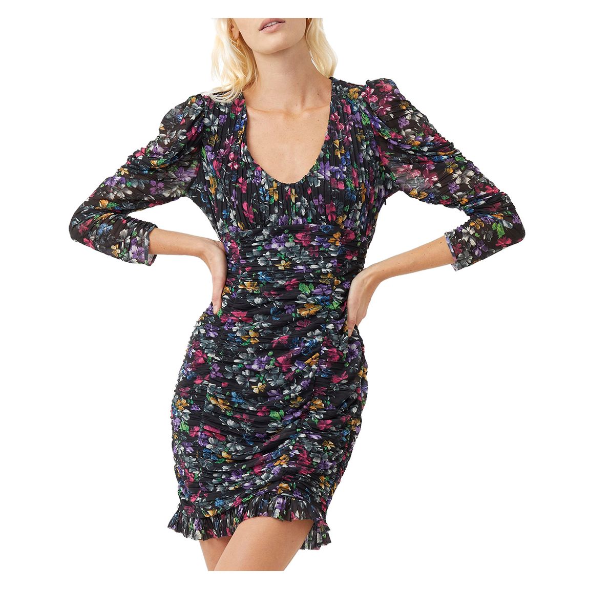 Black Floral Zelka Dress main product photo