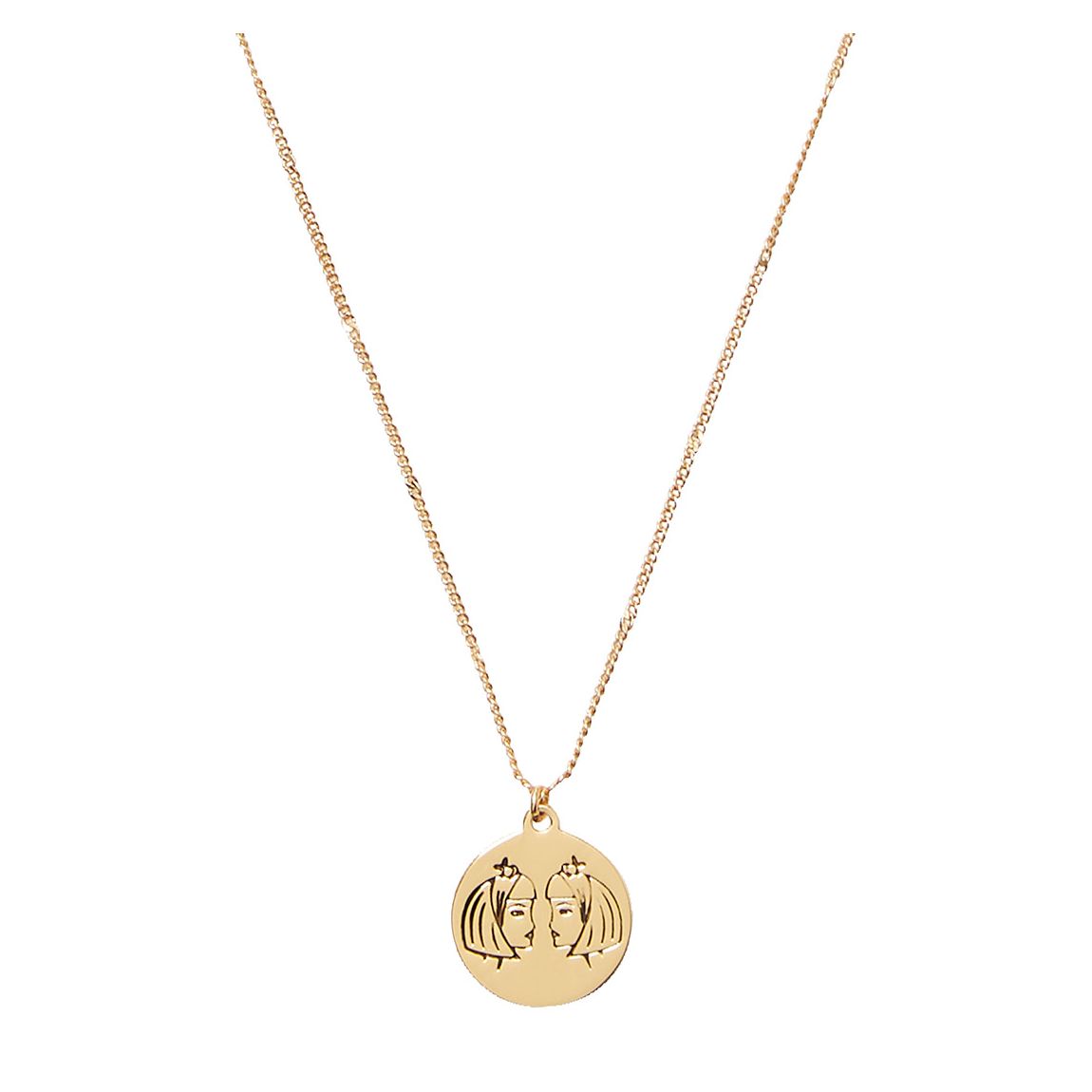Gold In The Stars Gemini Pendant Necklace main product photo