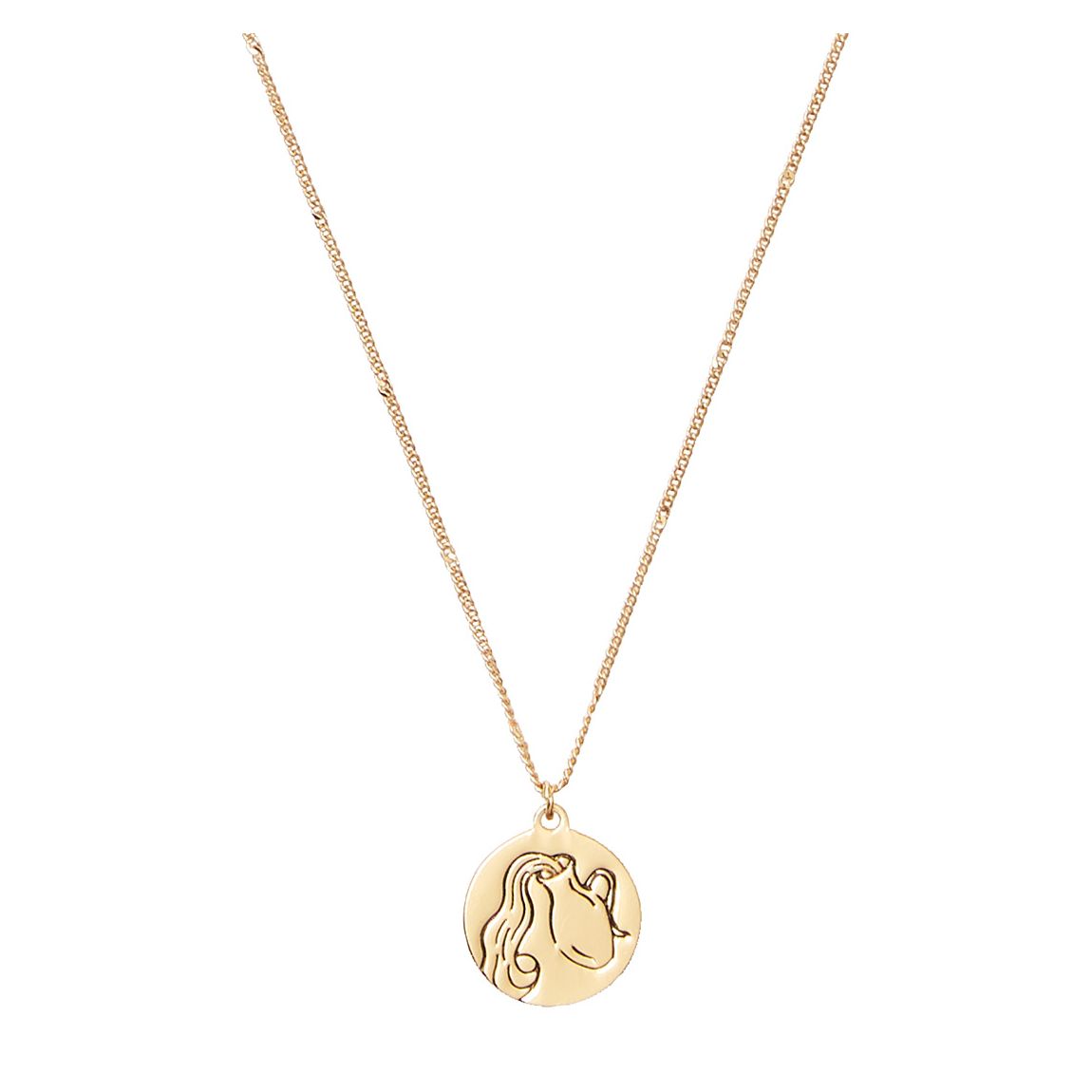 Gold Aquarius Pendant Necklace main product photo