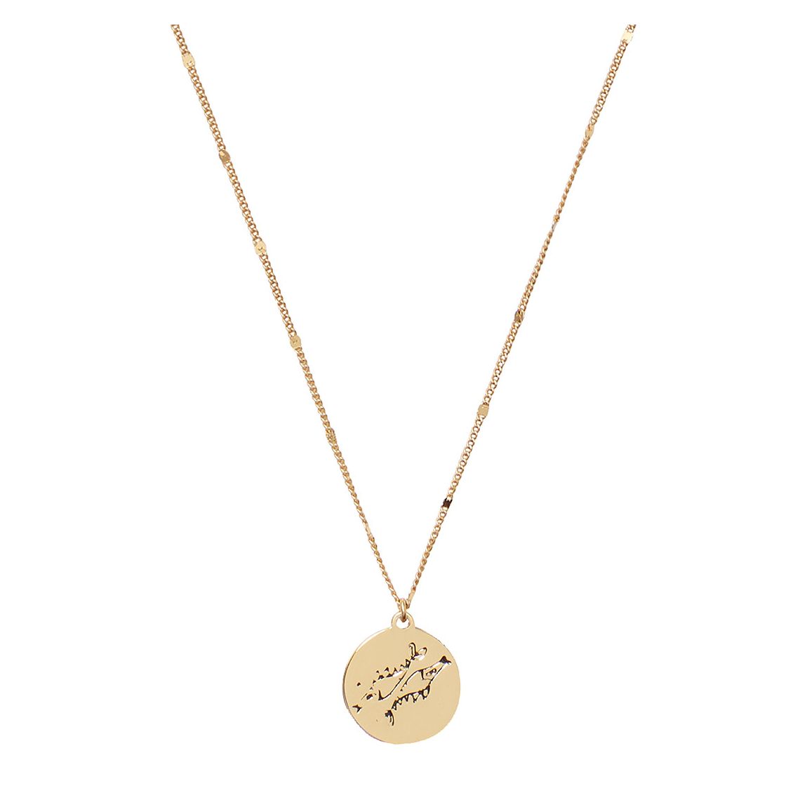 Gold Pisces Pendant Necklace main product photo