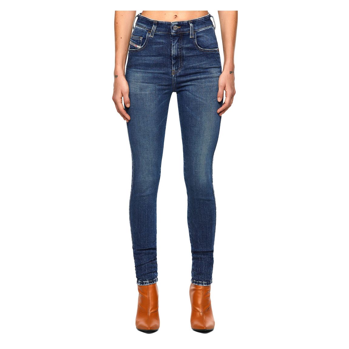Mid Blue D-Slandy Skinny Stretch Jeans main product photo