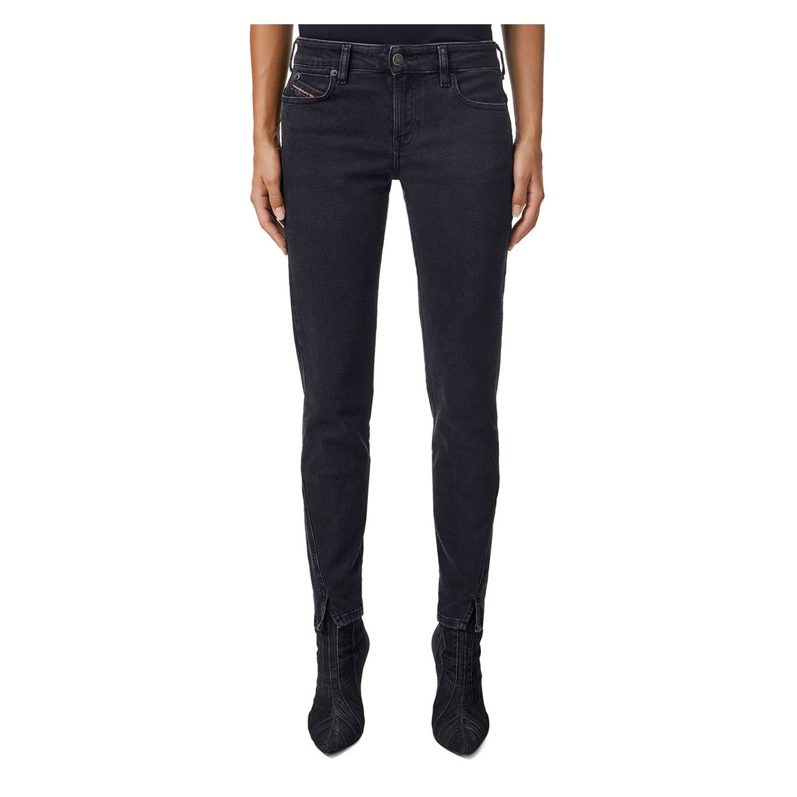 Black D-Jevel Skinny Stretch Jeans main product photo