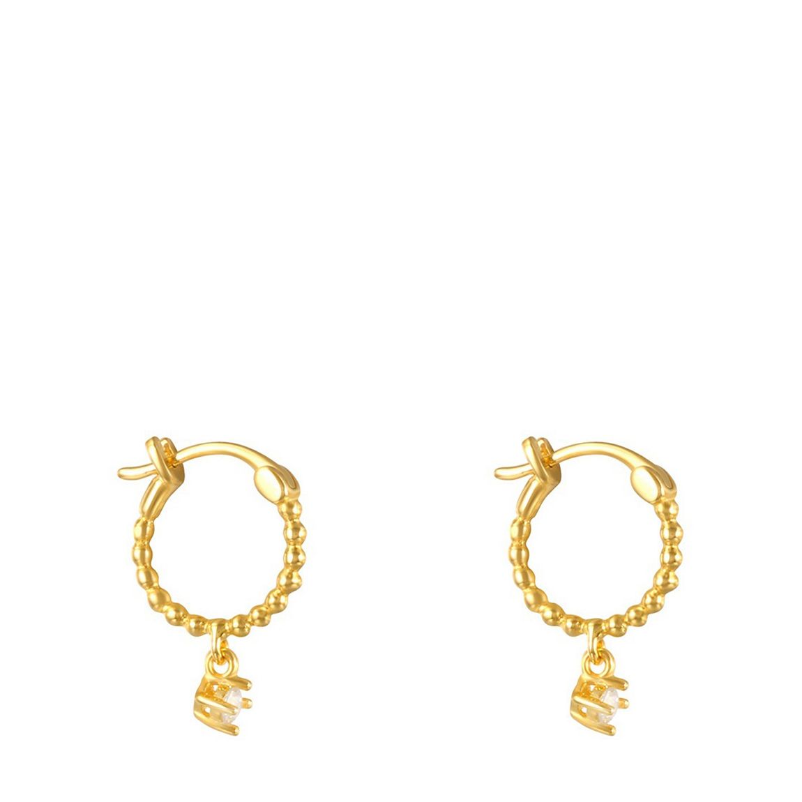 Gold Hoop Drop Earrings main product photo