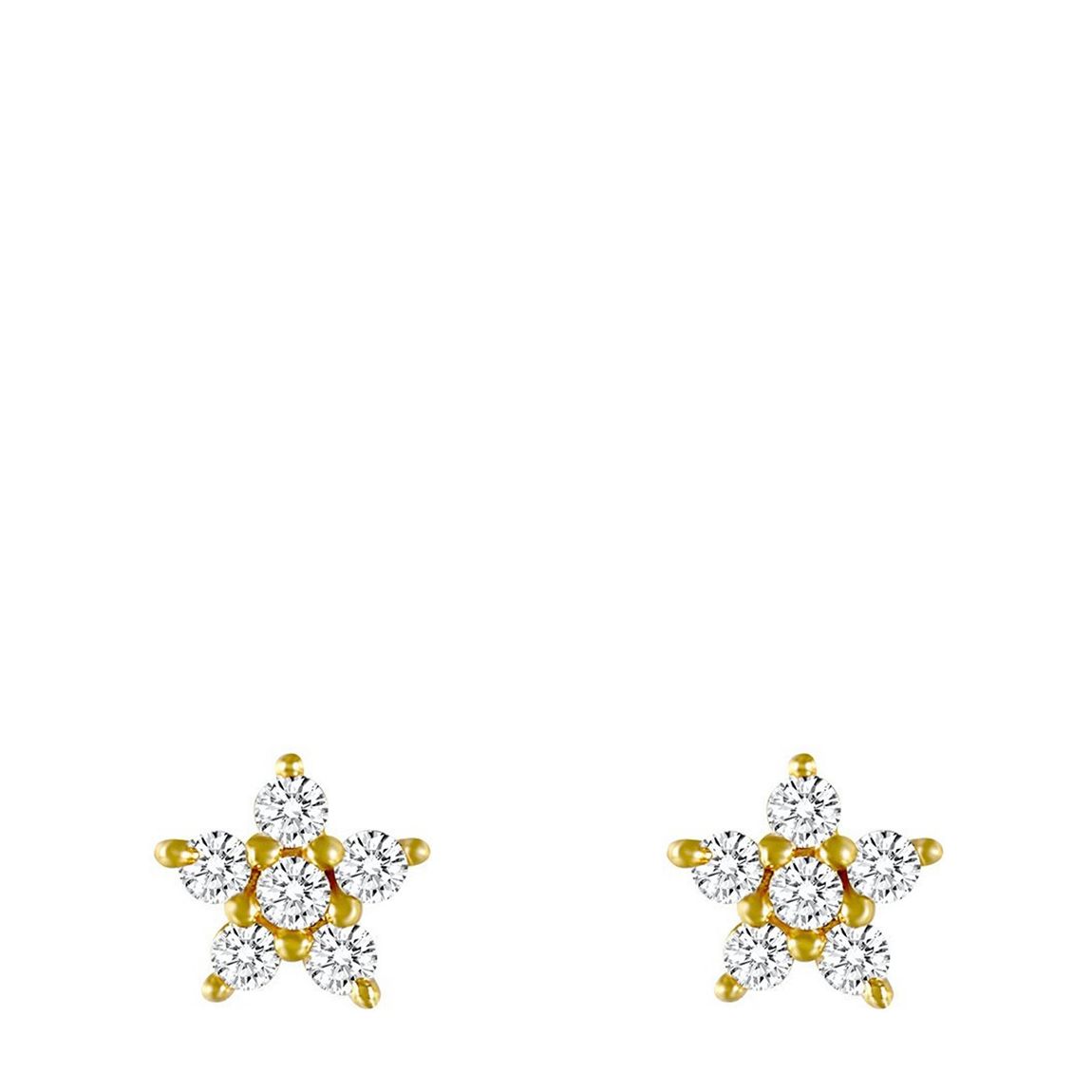 Gold Crystal Star Earrings main product photo
