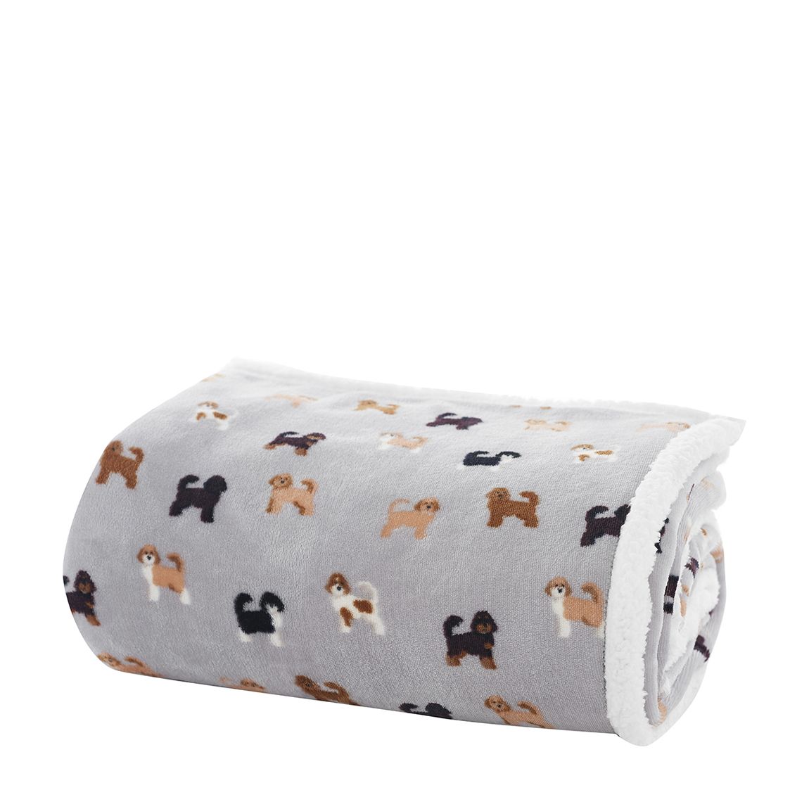 Doodle Dog 140x180cm Throw, Grey main product photo
