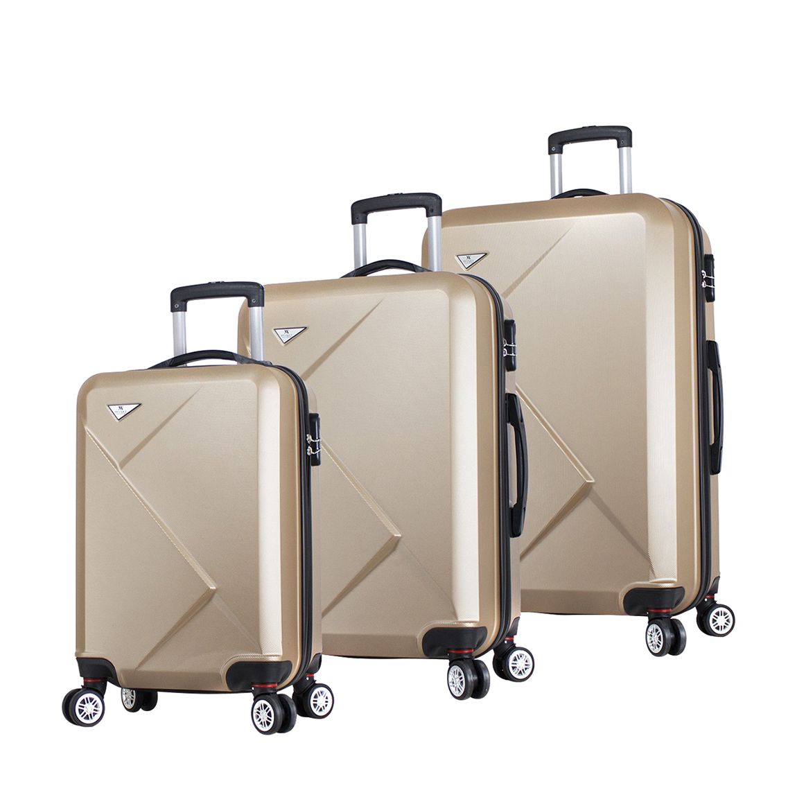 Gold Set Of Three Diamond Suitcases main product photo