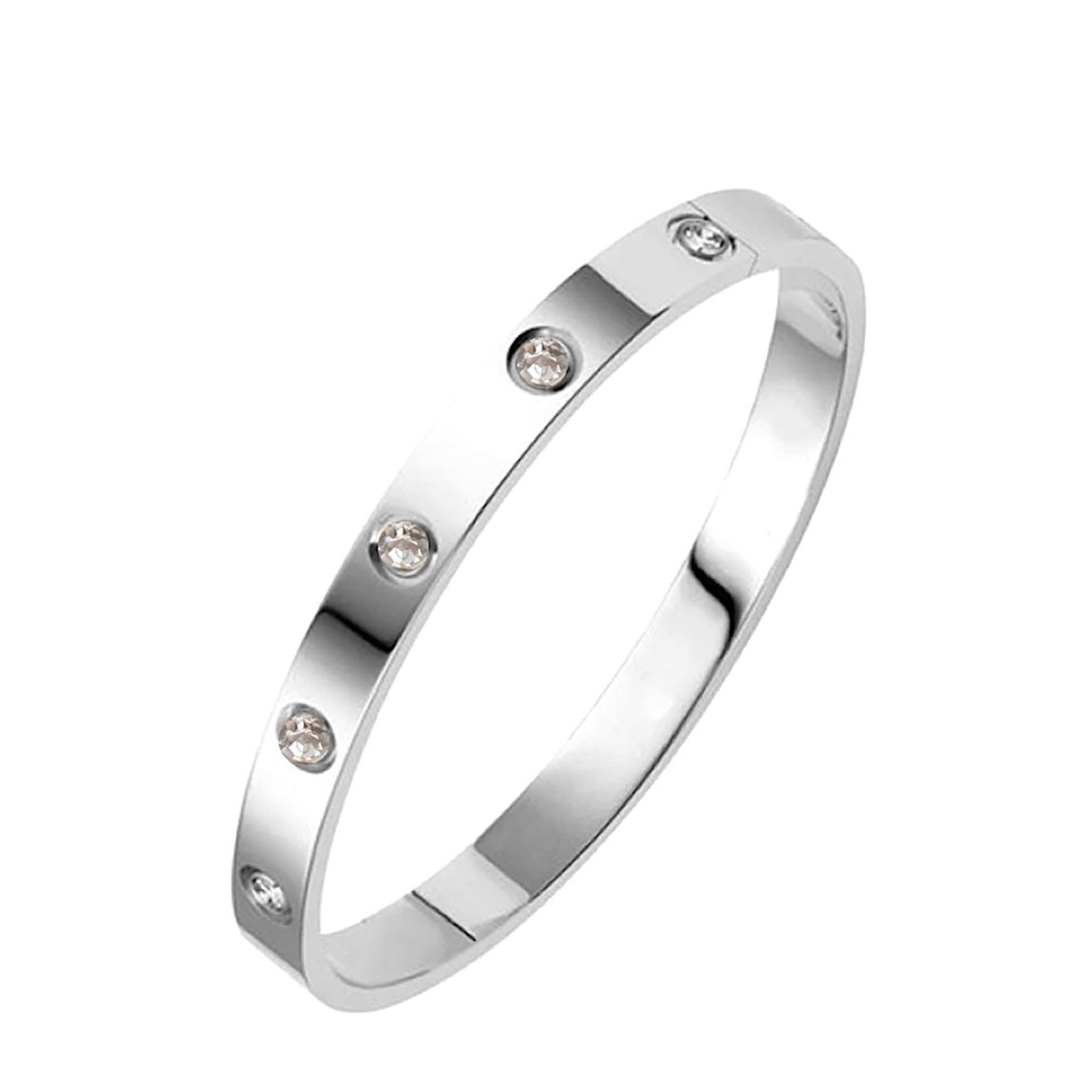 Silver Cz Bangle Bracelet main product photo