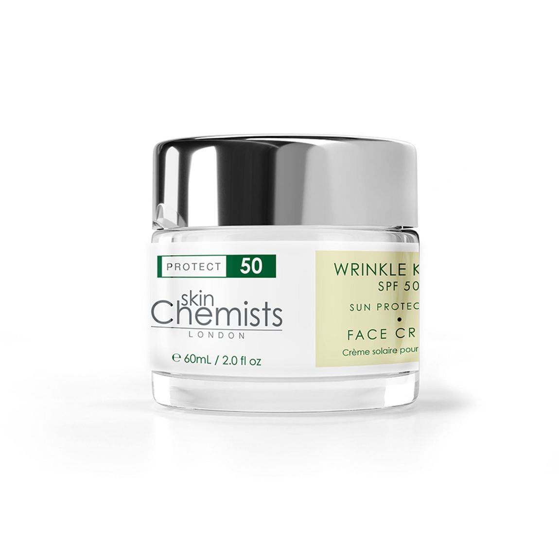 skinChemists Wrinkle Killer Sun Protection Day Moisturiser SPF 50 60ml main product photo