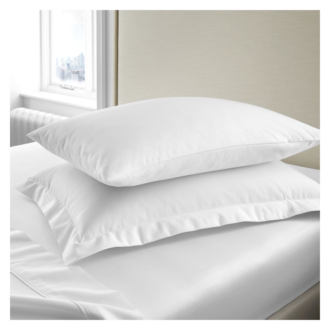 1000TC Emperor Fitted Sheet, White main product photo