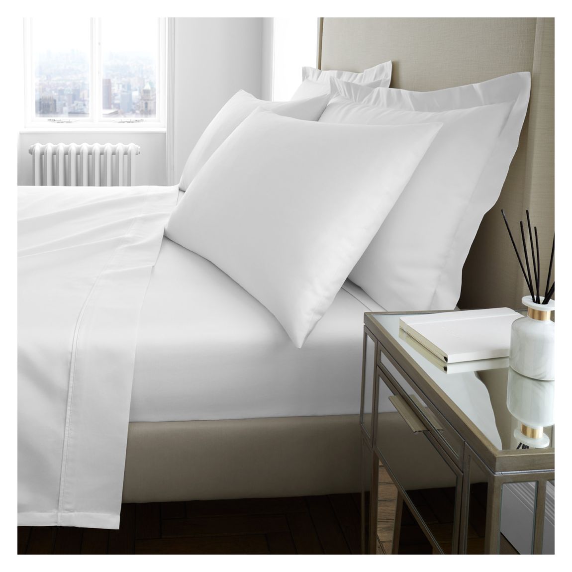 1000TC Double Flat Sheet, White main product photo