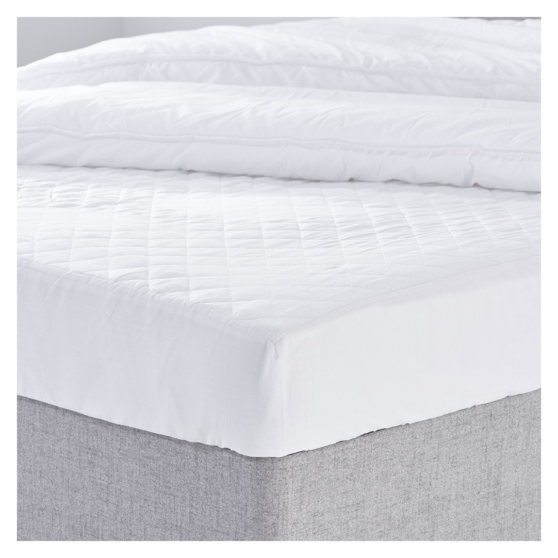 Sateen Stripe King Mattress Topper main product photo