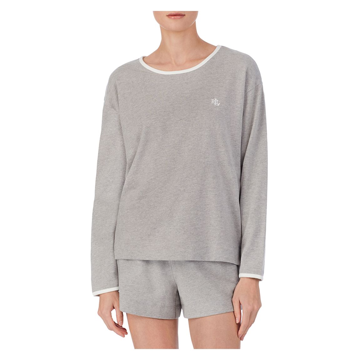 Grey Soft Lounge Knit Short Pyjama Set main product photo
