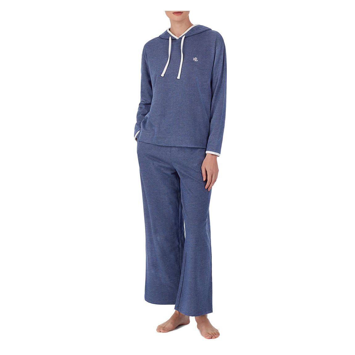 Blue Soft Lounge Knit Hooded Lounge Set main product photo