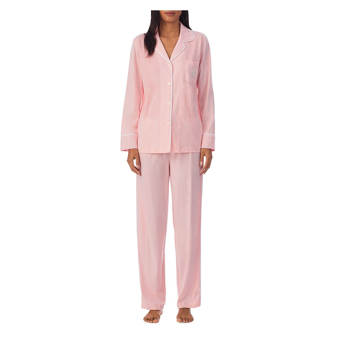Pink Notch Collar Pyjama Set main product photo