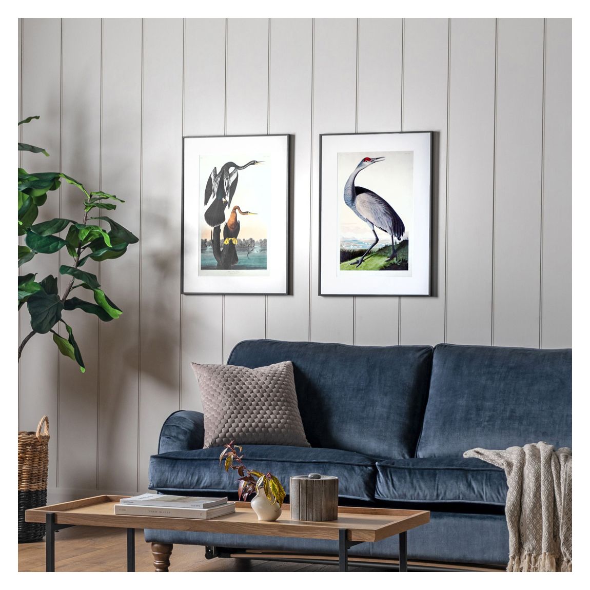 Set of 2 Exotic Fowl Study 70.5x50.4cm Framed Art main product photo