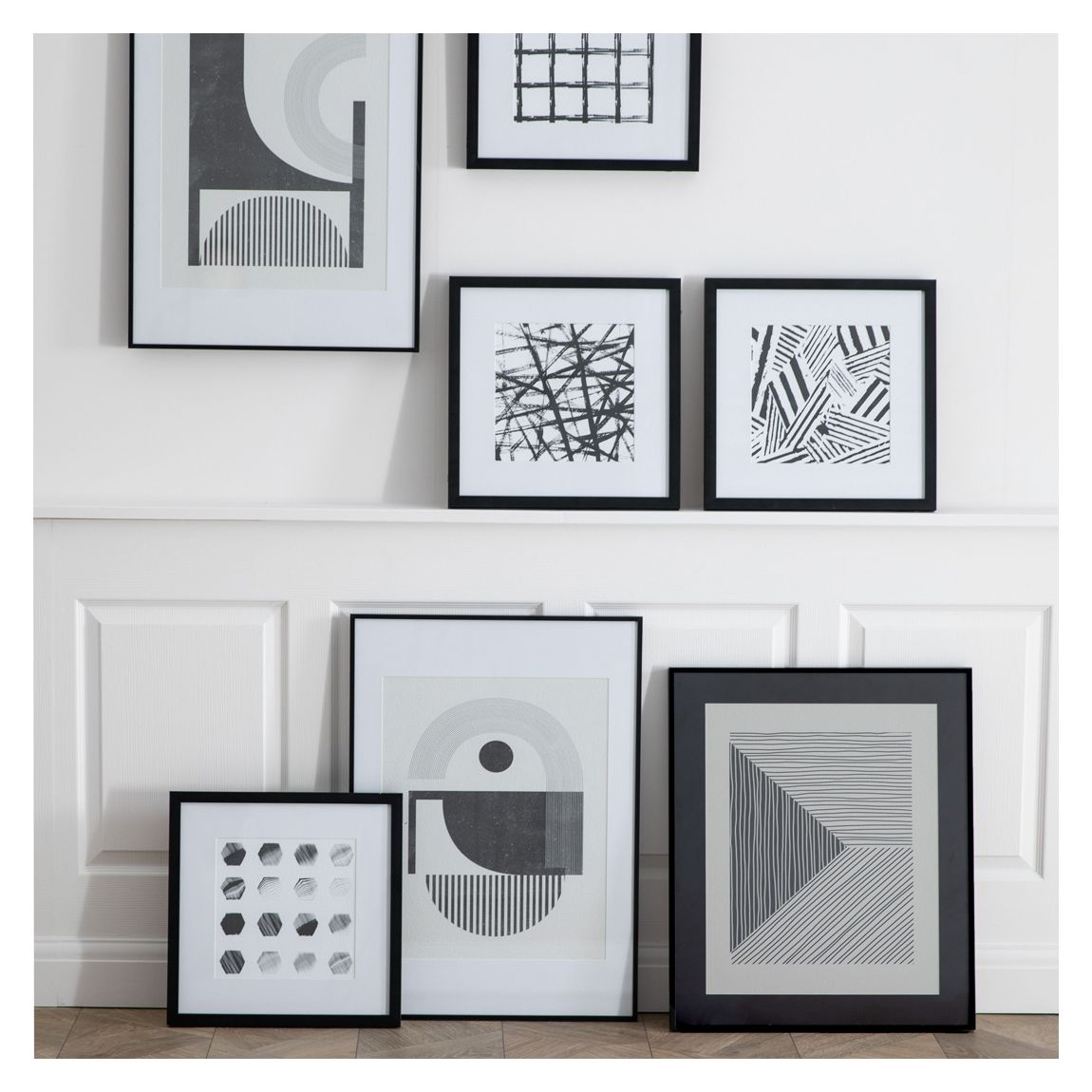 Set of 4 Renzo 40x40cm Abstract Art main product photo