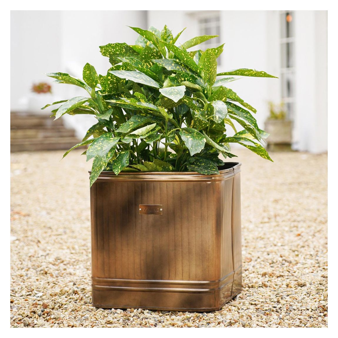 Outdoor Hampton Square Copper Metal Planter H35Cm W34Cm main product photo