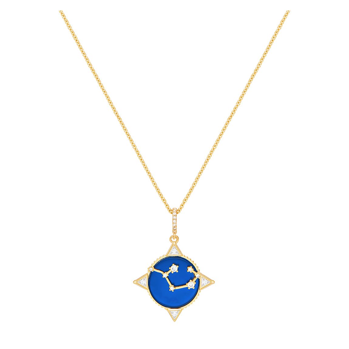 18K Gold Lapis Sagittarius Written In The Stars Necklace main product photo