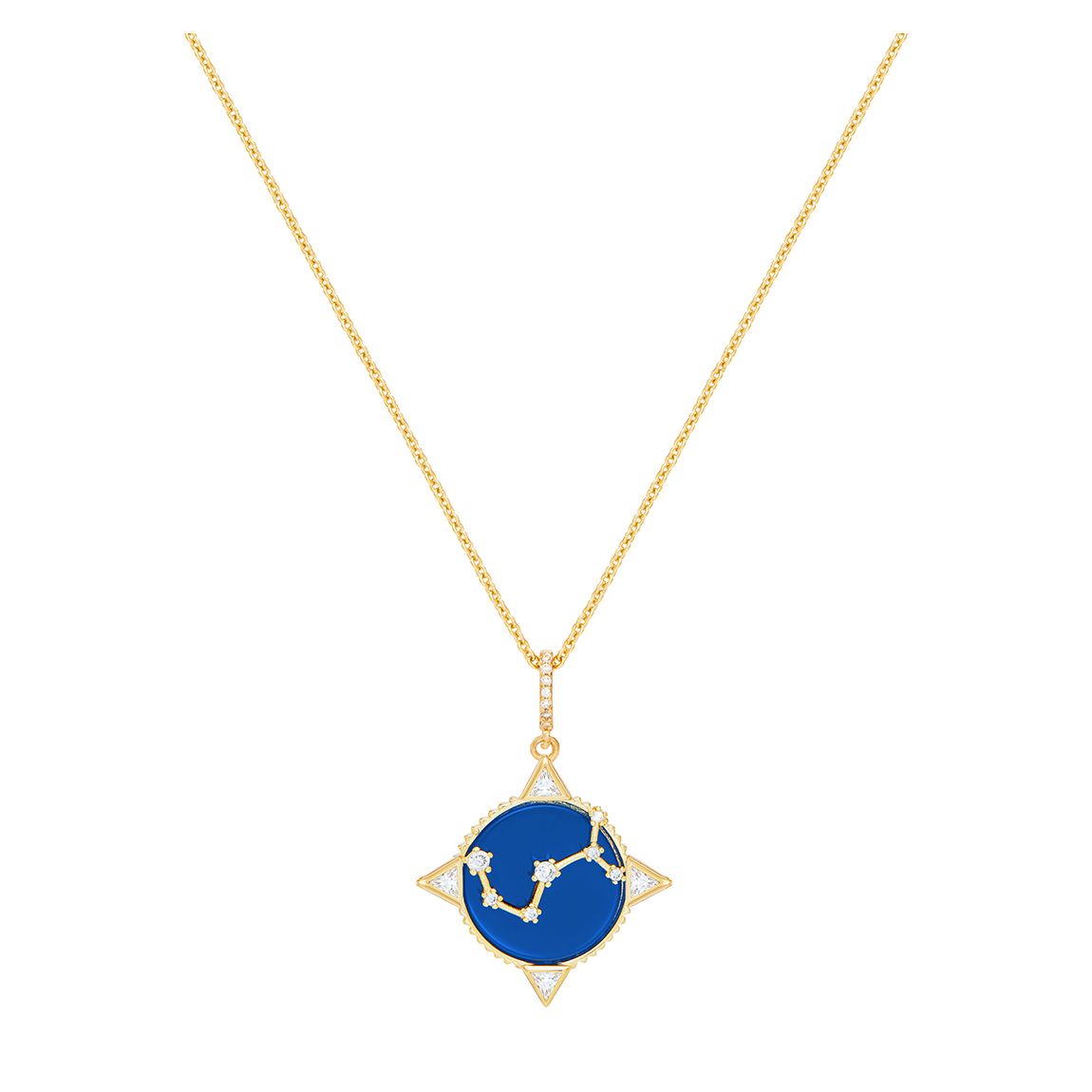 18K Gold Lapis Scorpio Written In The Stars Necklace main product photo