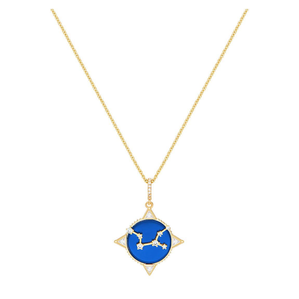 18K Gold Lapis Virgo Written In The Stars Necklace main product photo