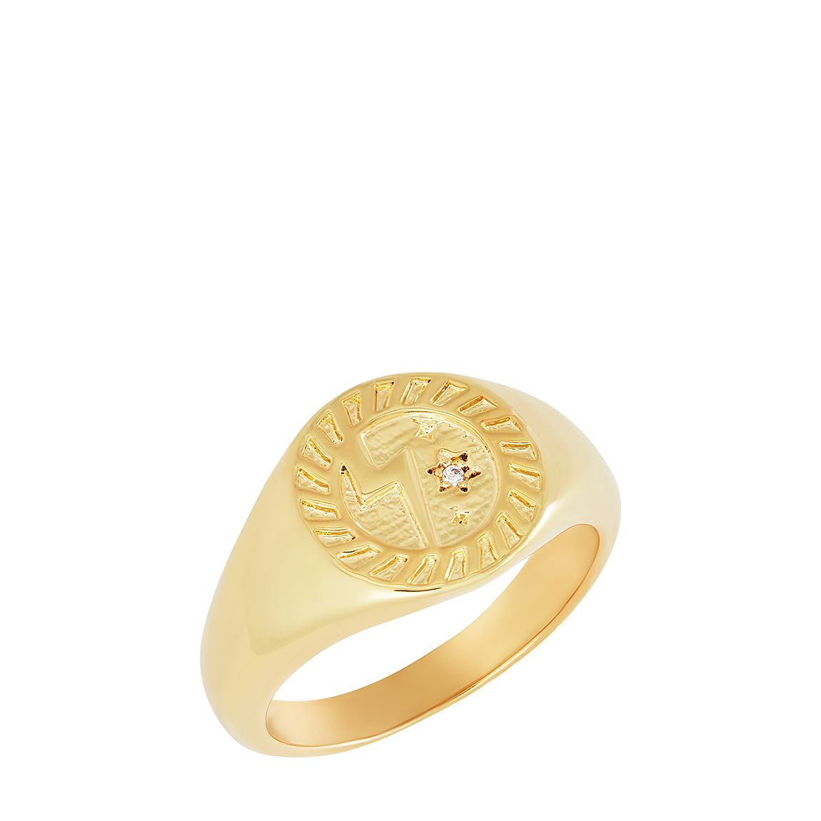 18K Gold Stormy Night Ring main product photo