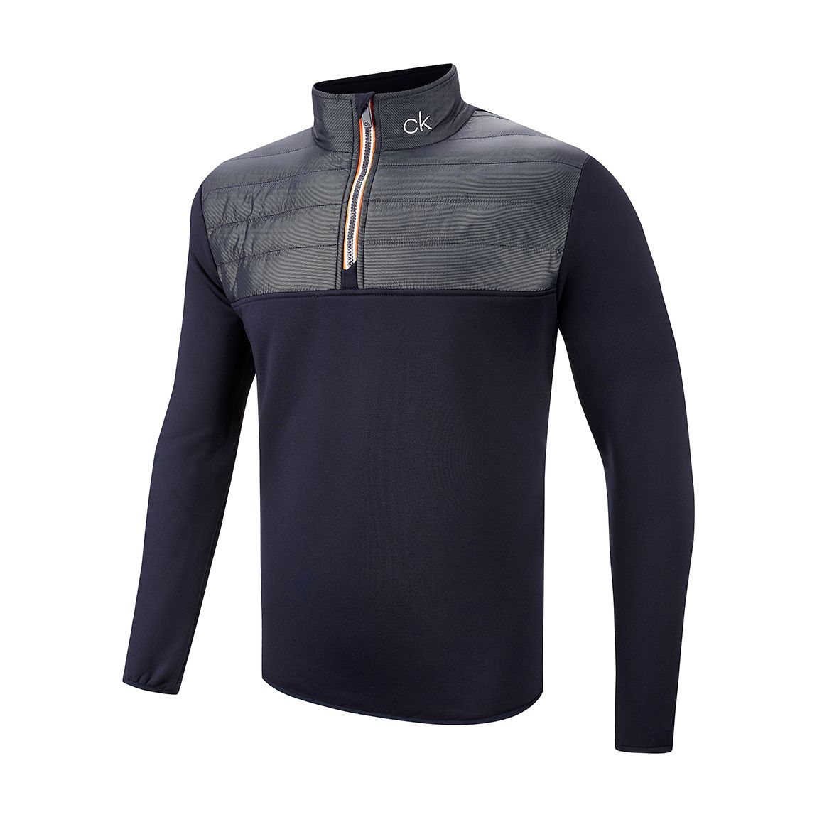 Navy Quilted Thermal 1/4 Zip Jacket main product photo