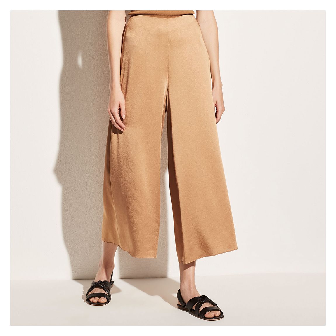 Camel Shiny Draped Culottes main product photo