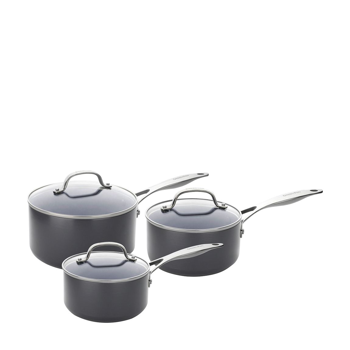 Venice Pro Non Stick 16cm, 18cm & 20cm Saucepan Set main product photo