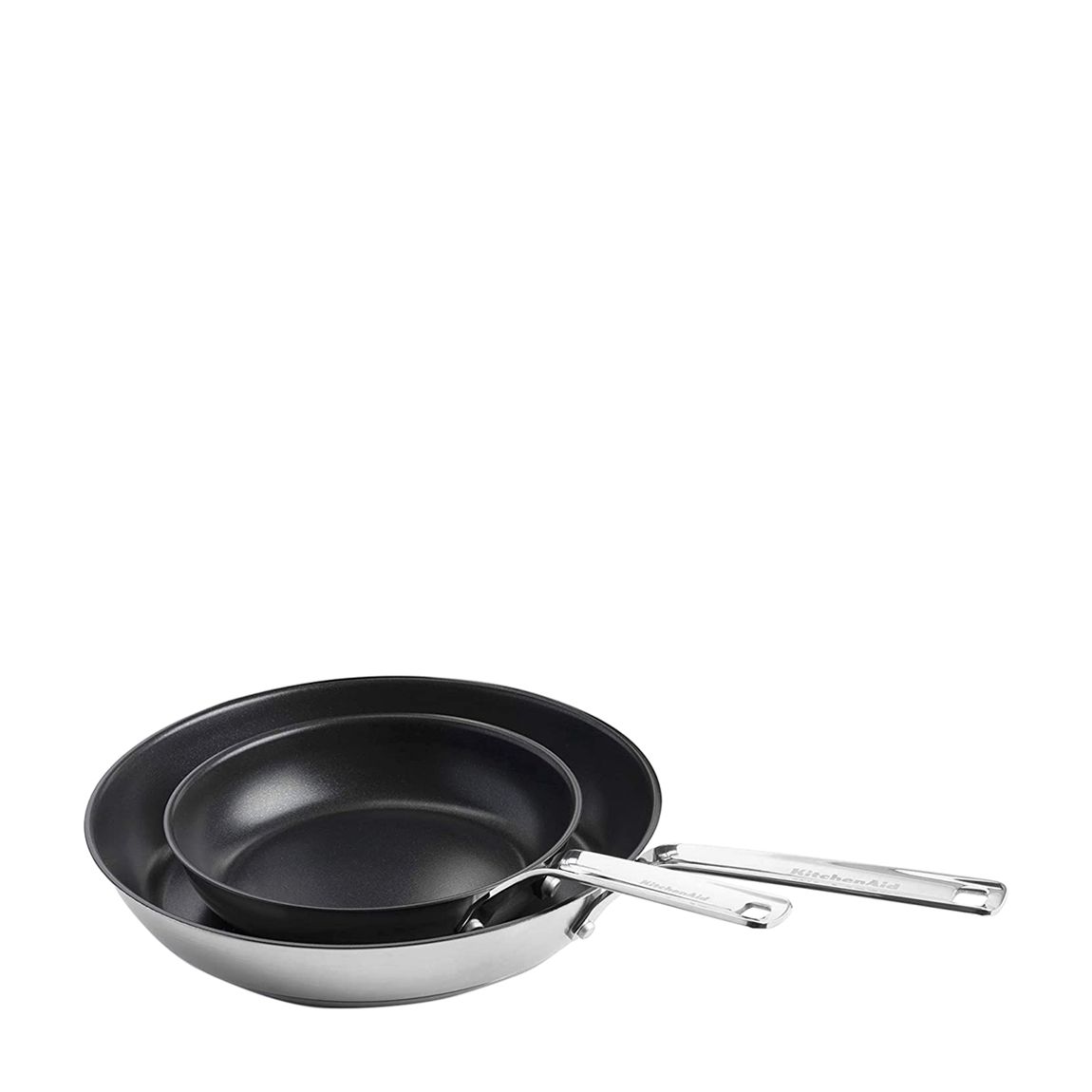 2 Piece Stainless Steel Fry Pan Set main product photo