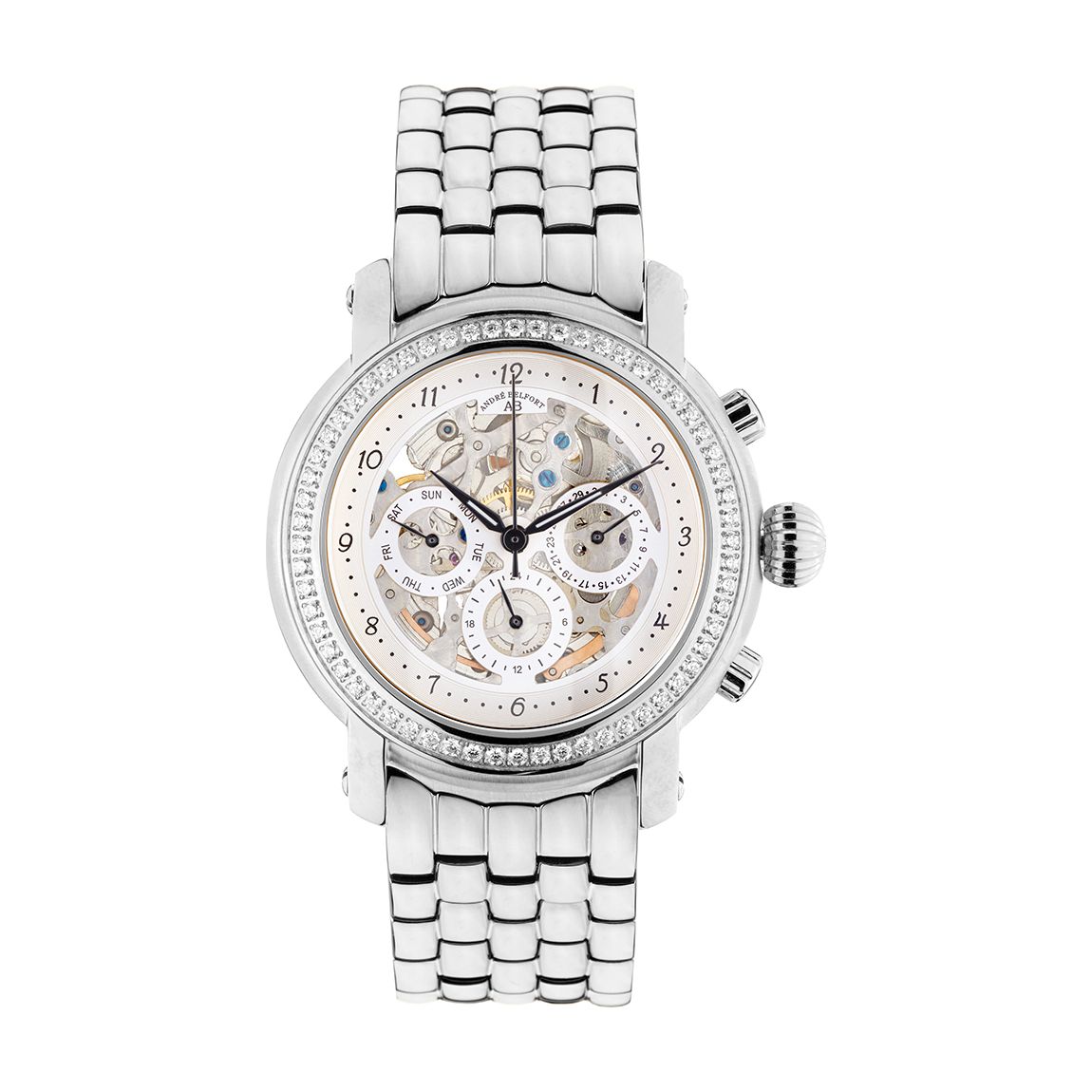 Women's White/Silver Stainless Steel Watch main product photo