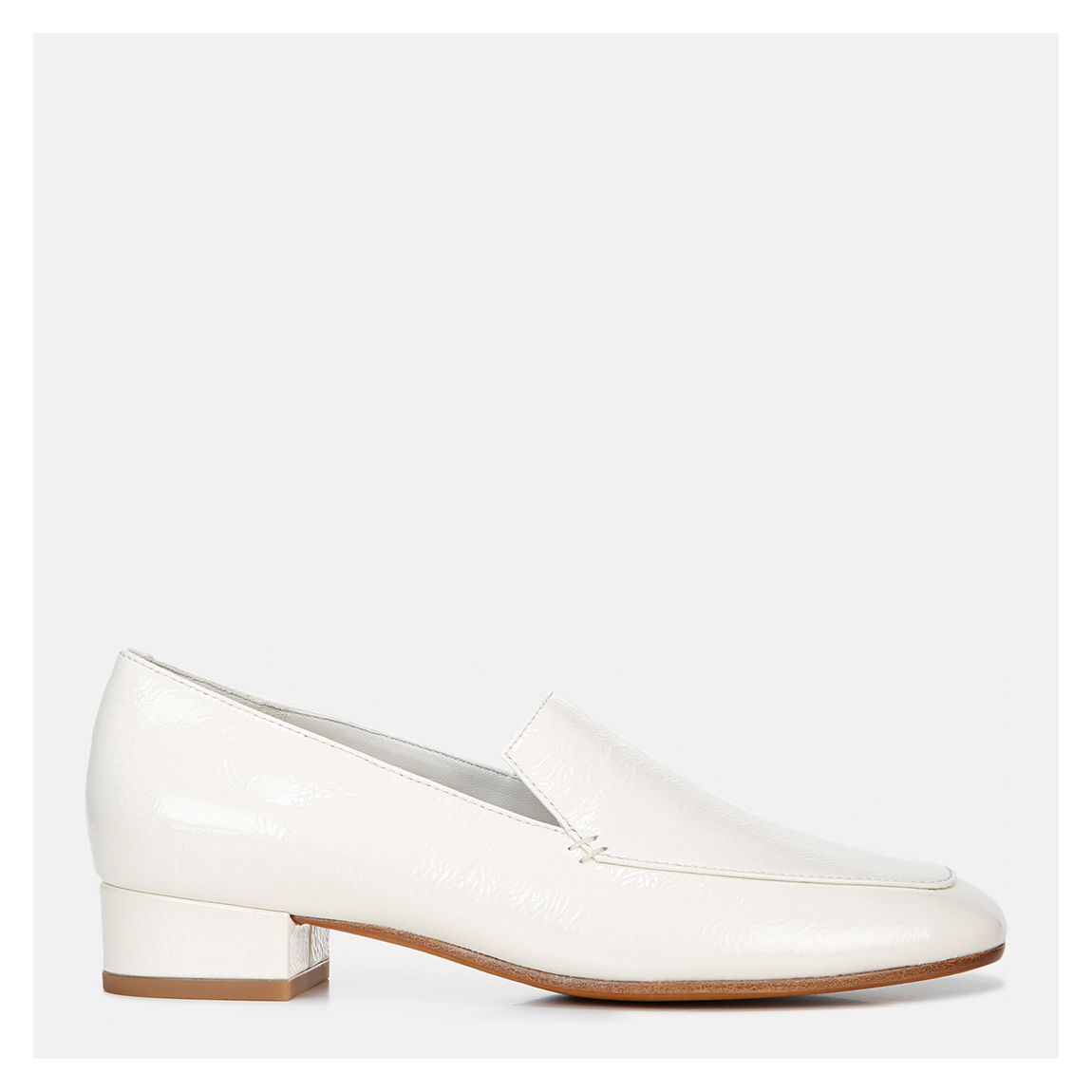 Women's White Fauna Heeled Loafers main product photo