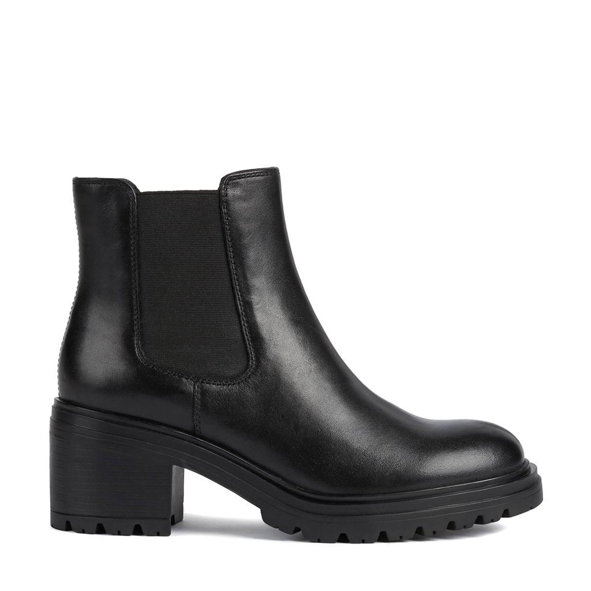 Black D Damiana Leather Heeled Boot main product photo