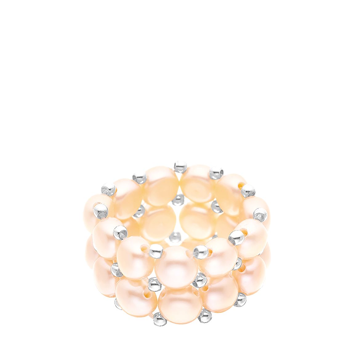 Silver/Pink Handmade Real Freshwater Pearl Ring main product photo