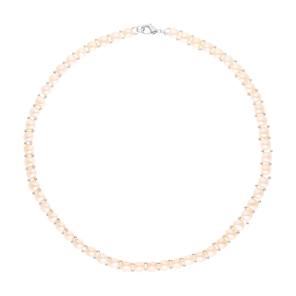 Silver/Pink Multicoloured Cultured Freshwater Pearl Necklace main product photo