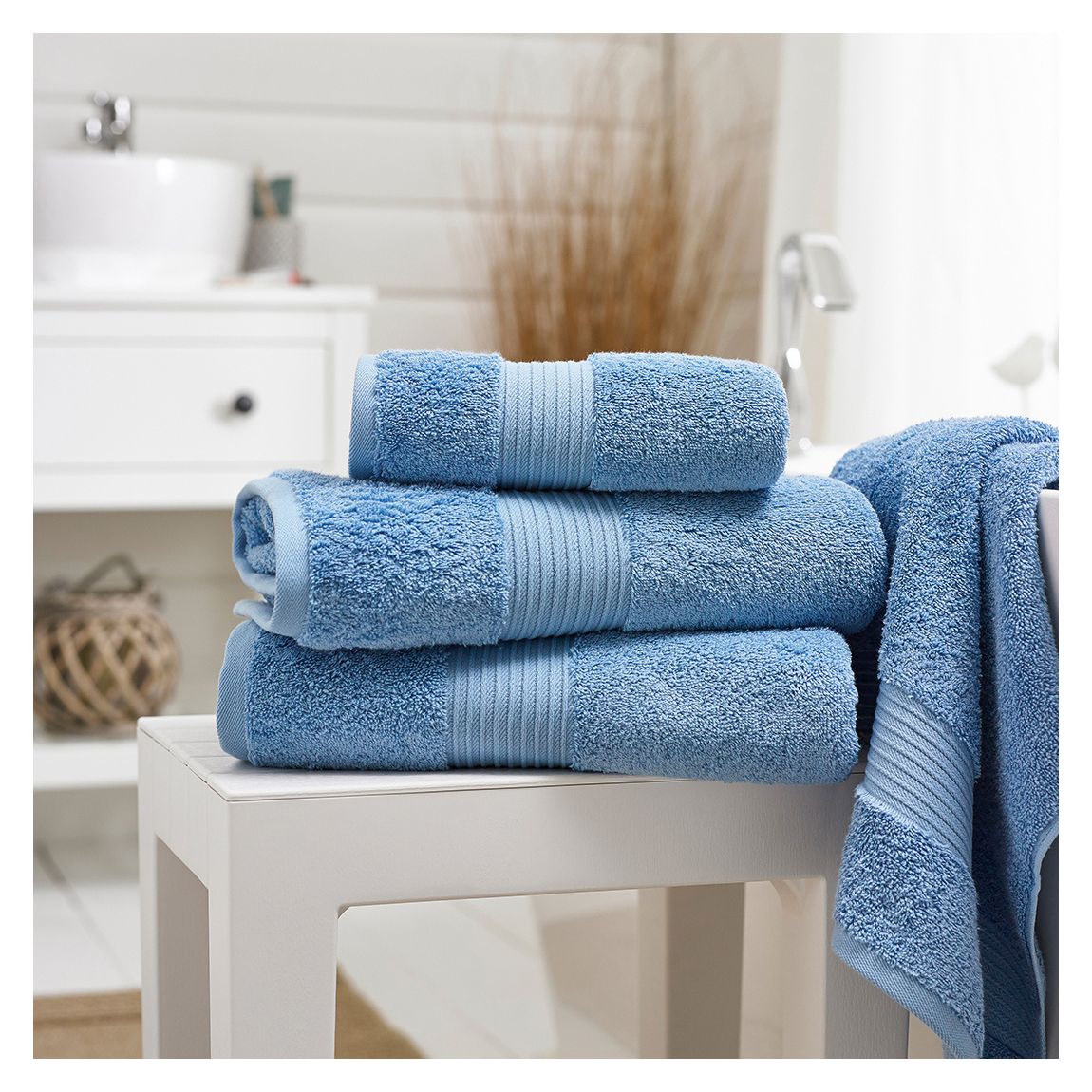 Bliss Pima 4 Piece Towels Bale, Cobalt main product photo
