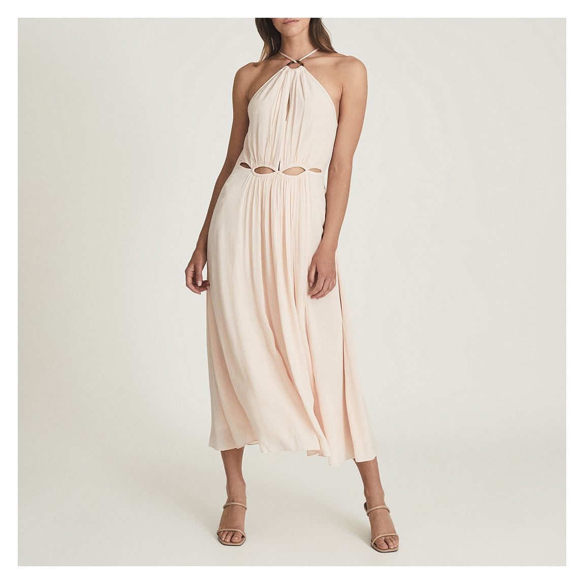 Pink Marta Cut Out Midi Dress main product photo