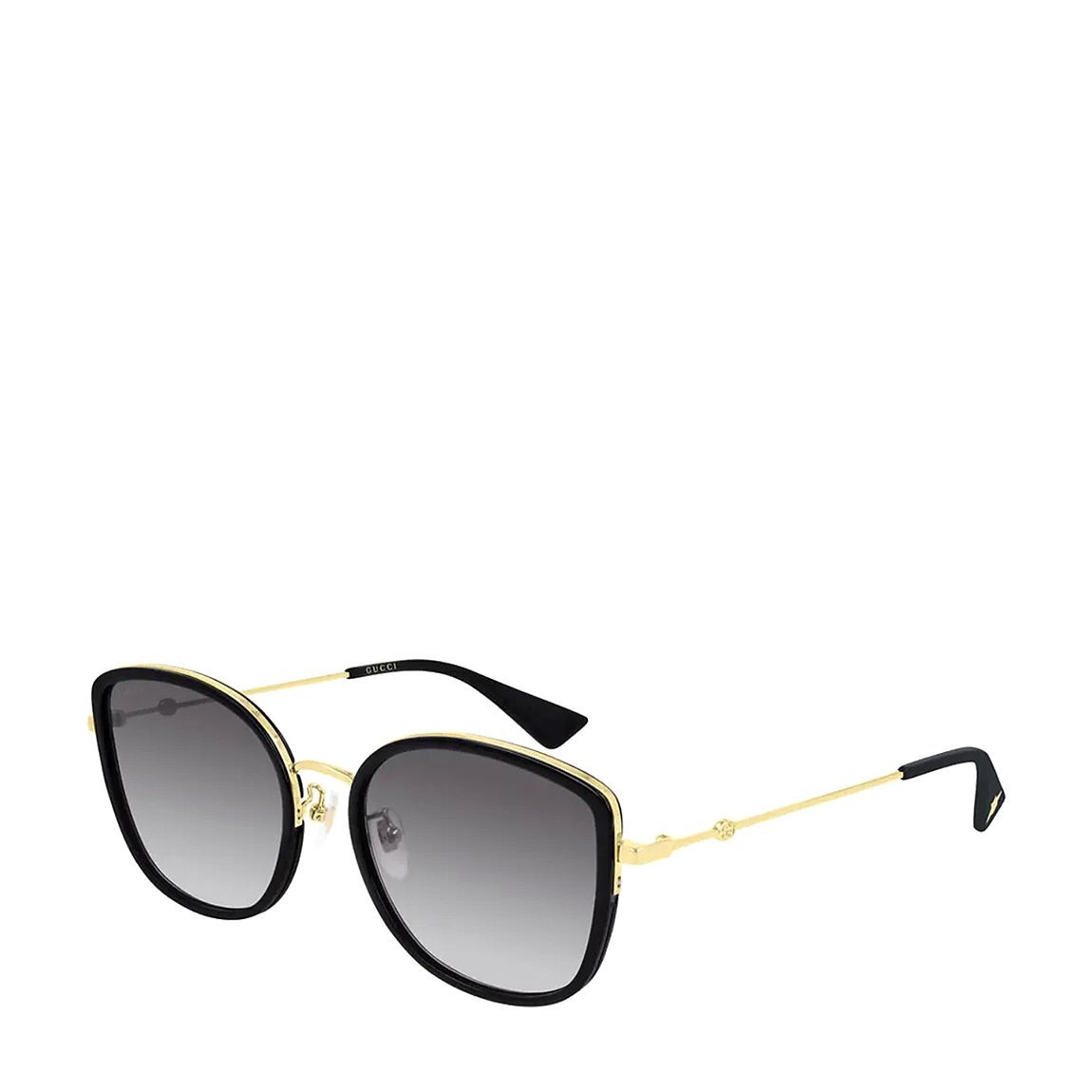 Women's Black/Gold Gucci Sunglasses 56mm main product photo